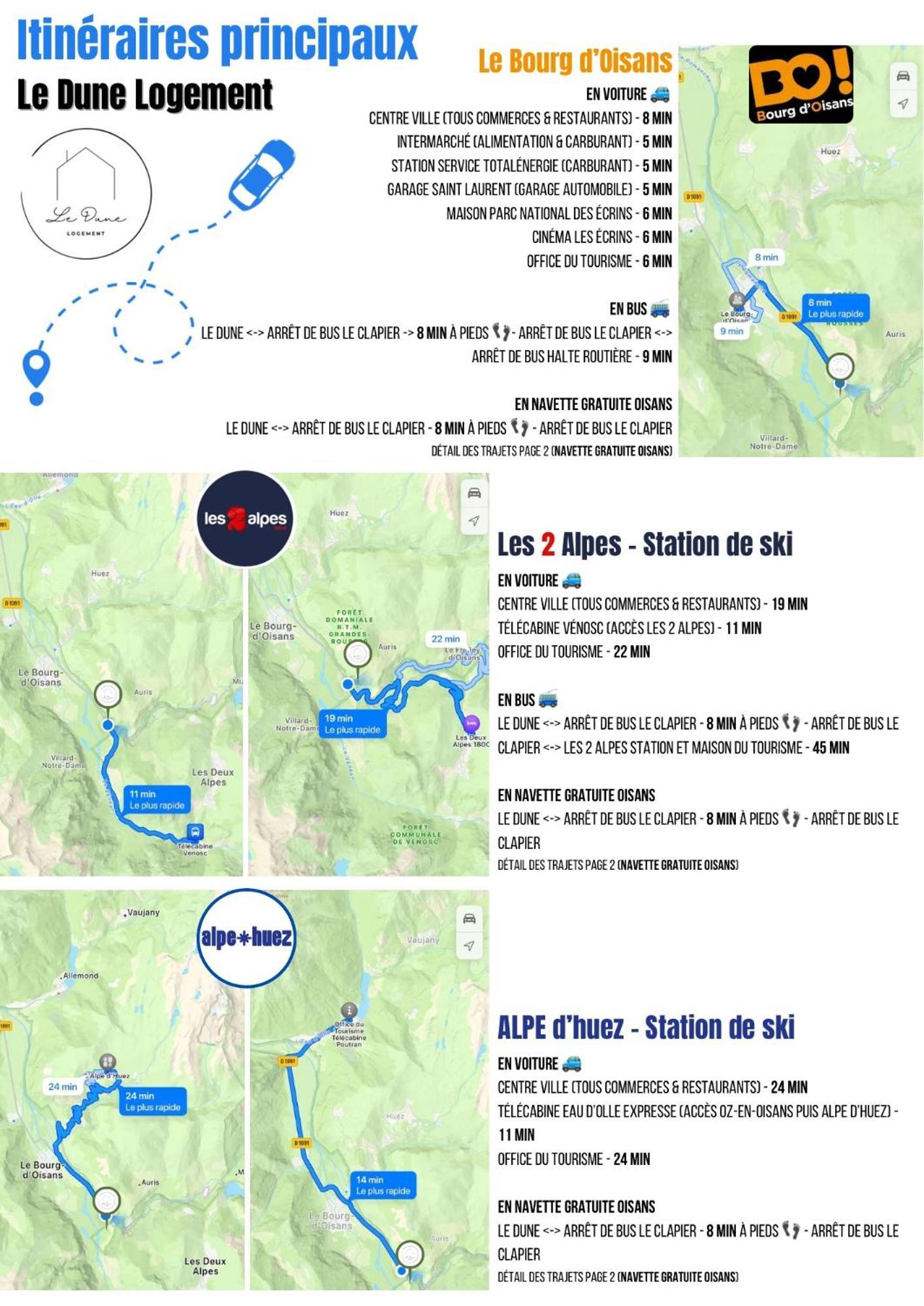Le Dune Logement Le Bourg-dʼOisans 외부 사진